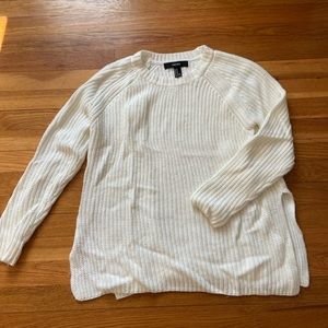 Forever 21 Long Sleeve White Sweater. Size M
